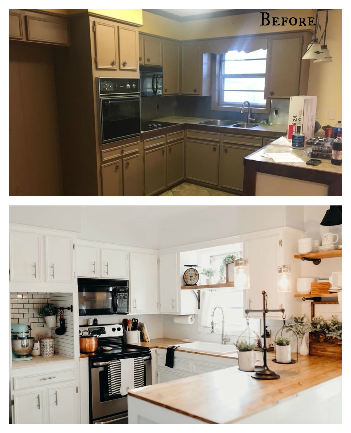 before and after of remodel